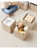 SONGMICS 5-delige set: opbergdozen beige - (B)30 x (H)30 x (D)30 cm
