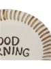 Kersten 2-delige set: ontbijtborden ''Good Morning'' crème/lichtbruin - Ø 20,5 cm