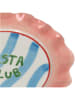 Kersten 2-delige set: ontbijtborden ''Pasta Club'' lichtblauw/lichtroze - Ø 21,3 cm