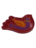 Kersten Dekoschale ''Bird'' in Rot/ Lila - (B)18 x (H)1,7 x (T)11 cm