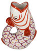Kersten Vase ''Fish'' in Weiß/ Rot - (B)19 x (H)25,5 x (T)9,8 cm