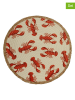 Kersten 2-delige set: placemats ''Lobster'' beige/rood - Ø 38 cm