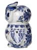 Kersten Teelichthalter ''Owl'' in Weiß/ Blau - (H)15 x Ø 11 cm