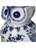 Kersten Teelichthalter ''Owl'' in Weiß/ Blau - (H)15 x Ø 11 cm