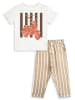 Denokids 2-delige outfit crème/beige