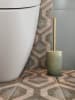 Azao Toiletborstelgarnituur ''Tidiane'' groen/goudkleurig - (H)15,5 x Ø 10,5 cm