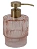 Azao Zeepdispenser ''Elisabeth'' lichtroze/goudkleurig - (H)14,5 x Ø 8 cm