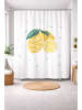 Ornami Duschvorhang ''Lemon'' in Weiß/ Gelb - (L)180 x (B)200 cm