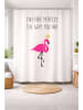 Ornami Duschvorhang in Weiß/ Pink - (L)180 x (B)200 cm