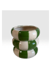 Ornami Vase in Grün/ Weiß - (H)10,8 x Ø 10,7 cm