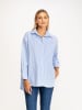 Tantra Bluse in Hellblau/ Weiß