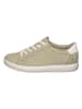 Leren sneakers "Classic" kaki/wit
