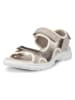 Ecco Leren wandelsandalen "Onroads" beige/goudkleurig