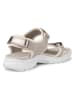 Ecco Leren wandelsandalen "Onroads" beige/goudkleurig