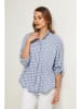 Fleur de Lin Bluse "Abelys" in Blau/ Weiß
