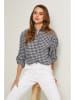 Fleur de Lin Bluse in Dunkelblau