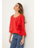 Fleur de Lin Bluse in Rot