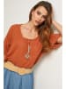 Fleur de Lin Bluse "Caliba" in Orange