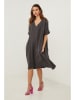Fleur de Lin Kleid in Anthrazit