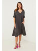 Fleur de Lin Kleid in Anthrazit