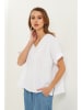Fleur de Lin Leinen-Bluse "Gallieni" in Weiß