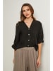 Fleur de Lin Leinen-Bluse "Iloine" in Schwarz