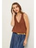 Fleur de Lin Bluse in Hellbraun