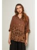 Fleur de Lin Bluse in Hellbraun