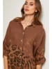 Fleur de Lin Bluse in Hellbraun