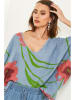 Fleur de Lin Bluse in Hellblau