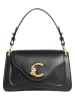 COCCINELLE Leder-Henkeltasche in Schwarz - (B)21 x (H)12 x (T)6 cm
