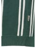 Sublevel Strickpoloshirt in Dunkelgrün/ Weiß