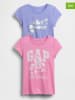 GAP 2-delige set: shirts lichtblauw/lichtroze