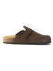 Mandel Leren clogs "Noe" bruin