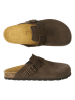 Mandel Leder-Clogs "Noe" in Braun