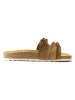Mandel Leren slippers "Sofia" bruin