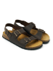 Mandel Leder-Sandalen "Carlos" in Braun
