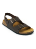 Mandel Leder-Sandalen "Carlos" in Braun