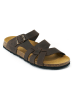 Mandel Leren slippers "Alvaro" bruin