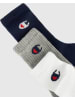 Champion 3-delige set: sokken wit/grijs/donkerblauw