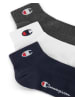 Champion 3-delige set: sokken donkerblauw/wit/antraciet