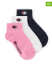 Champion 3-delige set: sokken lichtroze/wit/donkerblauw