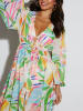 Milan Kiss Kleid in Hellblau/ Bunt