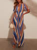 Milan Kiss Jurk blauw/beige