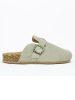 Clarks Leren clogs lichtgrijs