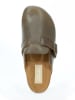 Clarks Skórzane chodaki w kolorze szarobrązowym