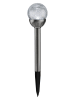 Garden Hero Solarna lampa ogrodowa w kolorze srebrnym na trzonku - wys. 55 x Ø 15 cm