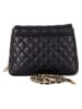 Mia Tomazzi Leder-Umhängetasche "Crema" in Schwarz - (B)21 x (H)15 x (T)9 cm