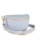 Mia Tomazzi Leren borstbuidel "Perugino" lichtblauw - (B)23 x (H)13 x (D)2 cm