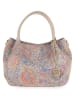 Mia Tomazzi Leren handtas "Gonfalone" beige - (B)24 x (H)21 x (D)13 cm
